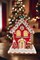 Christmas Gingerbread Snowy House with Gingerbread Man. Wizardi Festive Decoration F07-N2-22-A2561